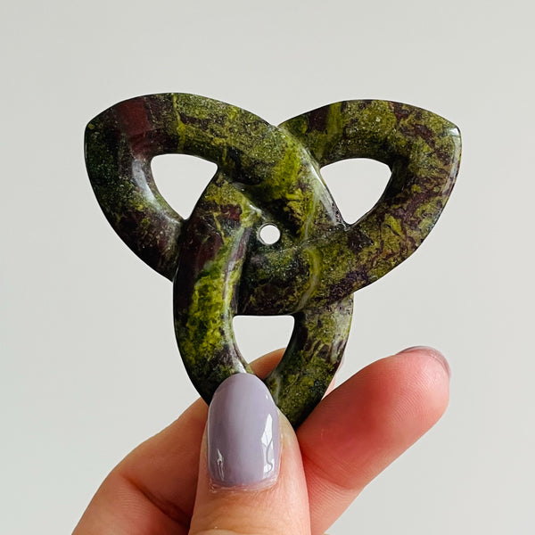 Green Dragon Blood Stone Pendant-ToShay.org