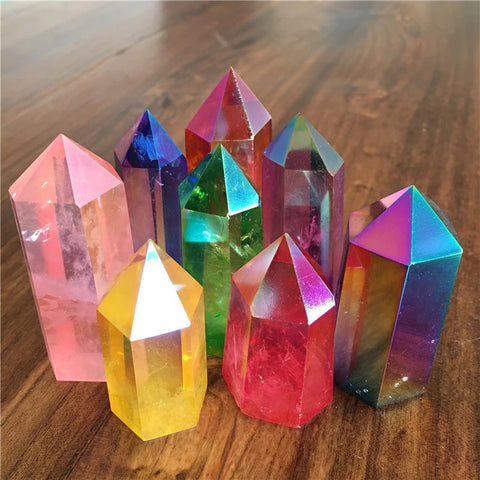 Rainbow Aura Crystal Point-ToShay.org