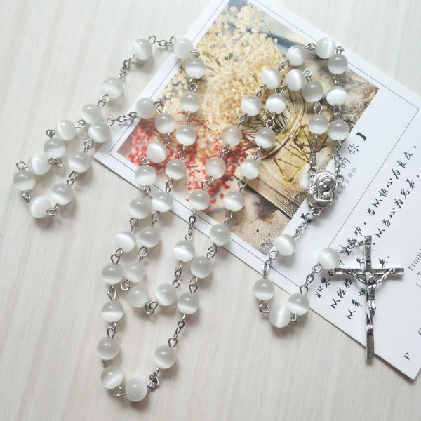 White Opalite Rosary-ToShay.org