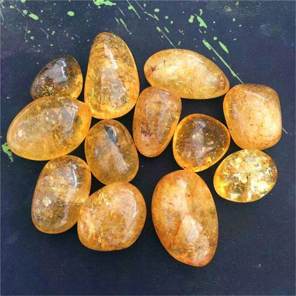 Yellow Citrine Tumbled Stones-ToShay.org