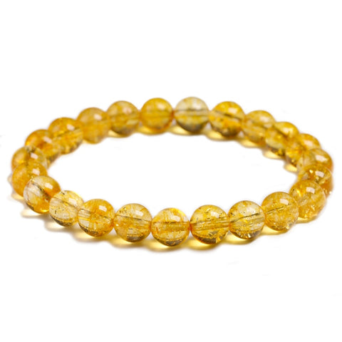 Yellow Citrine Bead Bracelet-ToShay.org