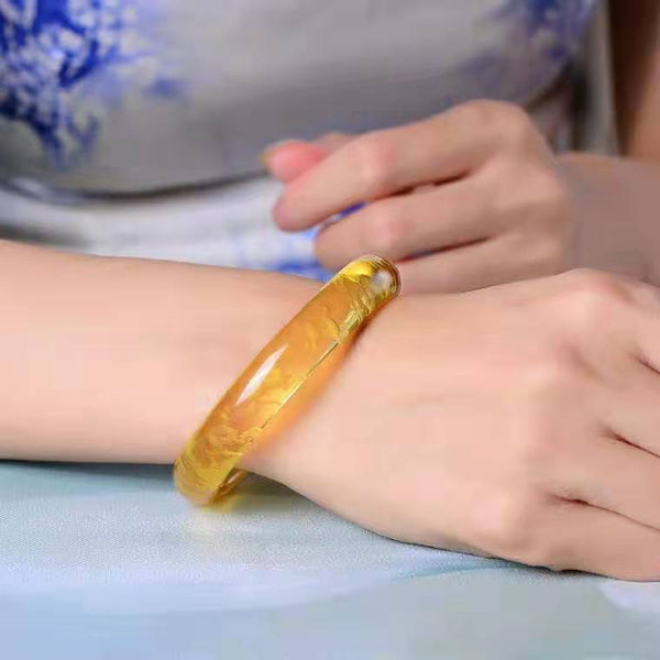 Yellow Citrine Crystal Bangle-ToShay.org