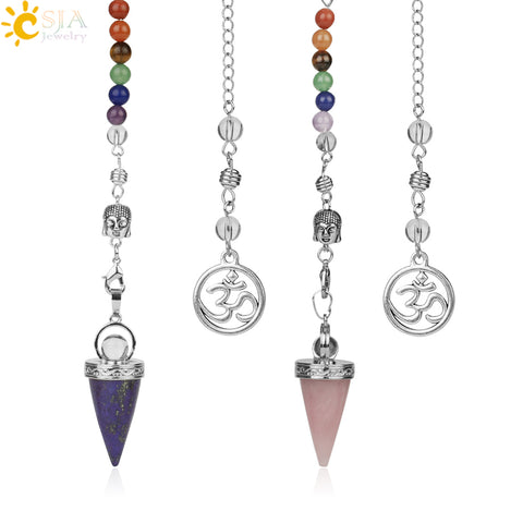 Gemstone Chakra Dowsing Pendulums-ToShay.org