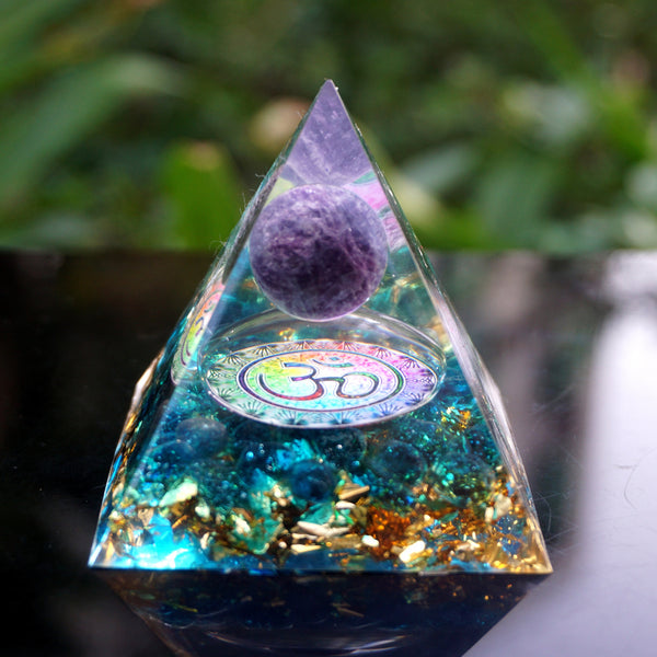 Energy OM Blue Quartz Pyramid-ToShay.org