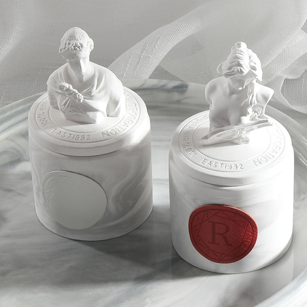 White Statue Candles-ToShay.org