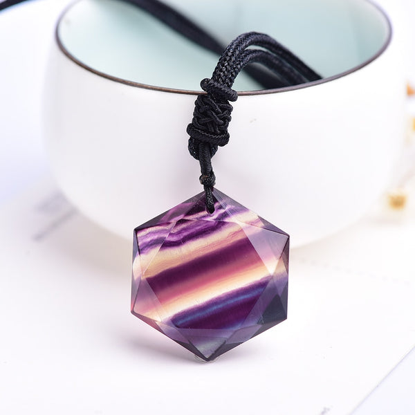 Purple Fluorite Star Pendant-ToShay.org