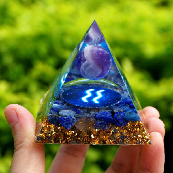 Energy Amethyst Lapis Lazuli Pyramid-ToShay.org