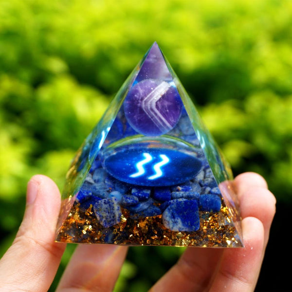 Energy Amethyst Lapis Lazuli Pyramid-ToShay.org