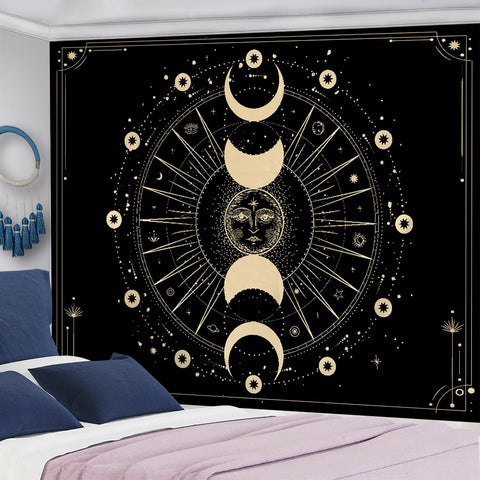 Sun Moon Tapestry Wall Hanging-ToShay.org