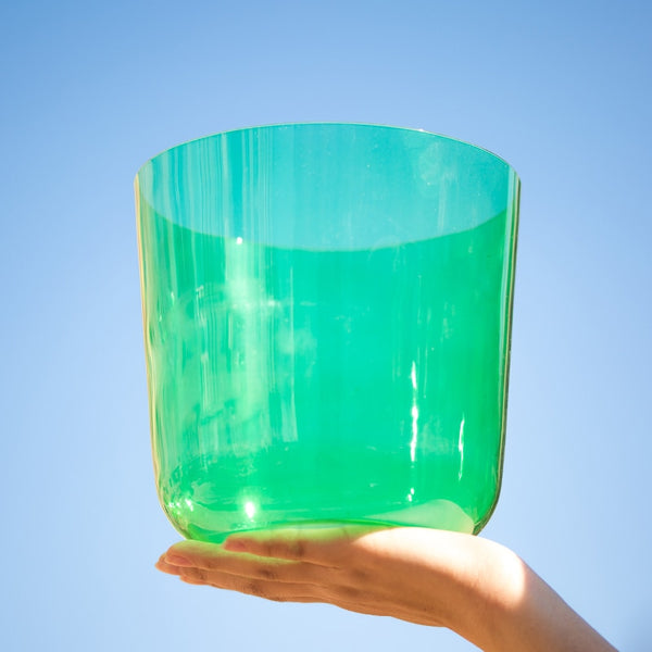 Green Crystal Singing Bowl-ToShay.org