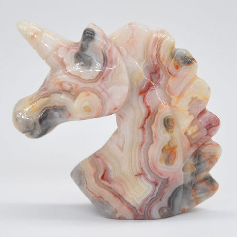 Yellow Crazy Agate Unicorn Head-ToShay.org