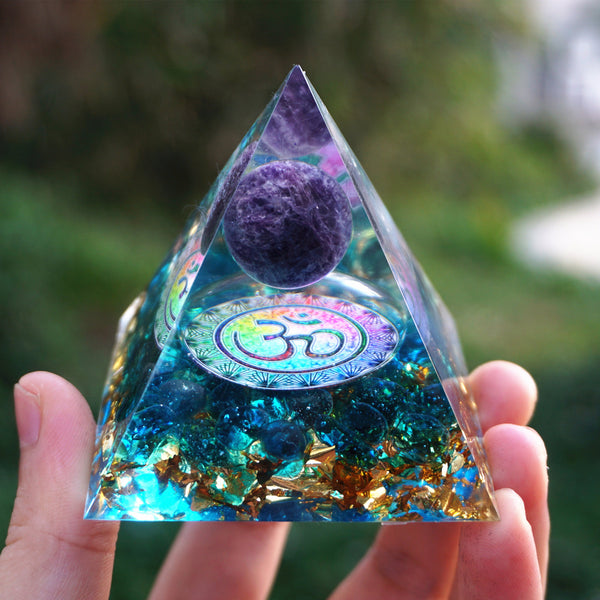 Energy OM Blue Quartz Pyramid-ToShay.org