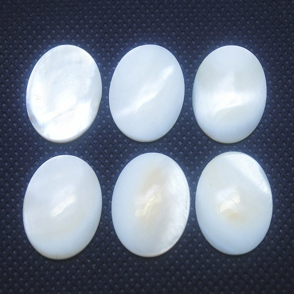 White Pearl Shell Palm Stones-ToShay.org