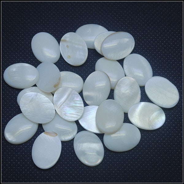 White Pearl Shell Palm Stones-ToShay.org