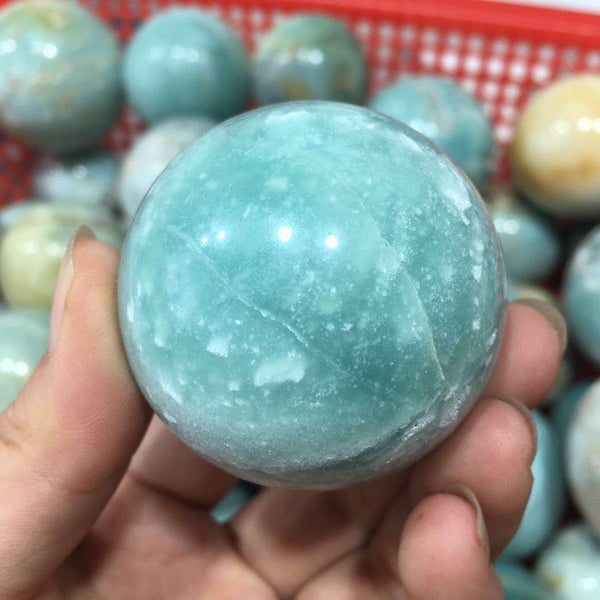 Blue Caribbean Calcite Crystal Ball-ToShay.org