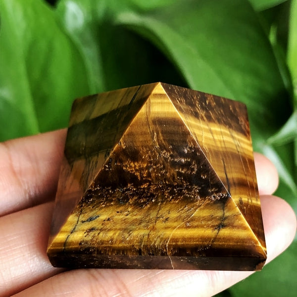 Yellow Tiger Eye Stone Pyramid-ToShay.org