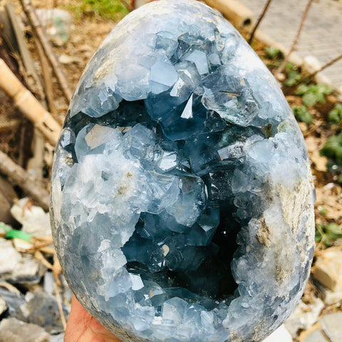 Blue Celestite Crystal Cluster-ToShay.org