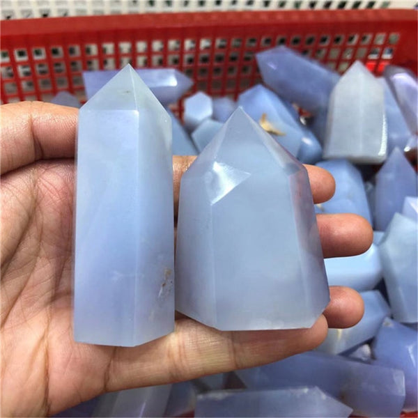 Blue Chalcedony Agate Wands-ToShay.org