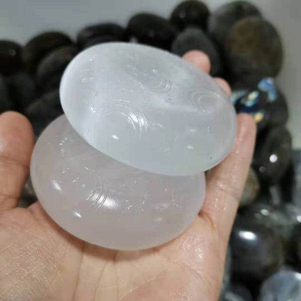 White Selenite Sky Plate-ToShay.org