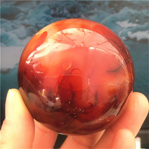 Red Agate Stone Ball-ToShay.org