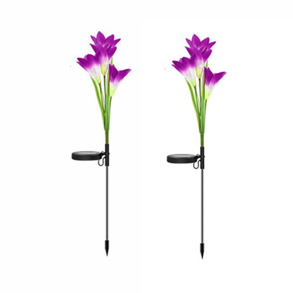 Solar Lily Flower Garden Lights-ToShay.org