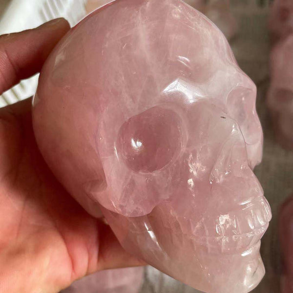 Pink Rose Quartz Crystal Skull-ToShay.org