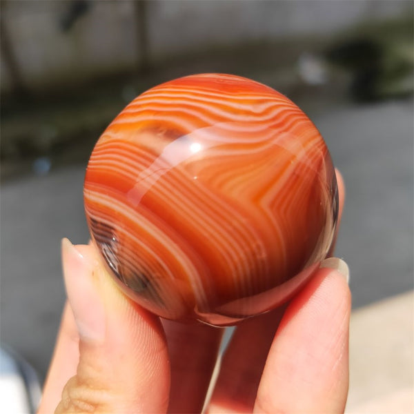 Red Sardonyx Agate Stone Ball-ToShay.org