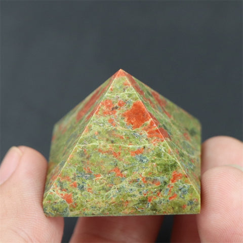 Green Unakite Pyramid-ToShay.org