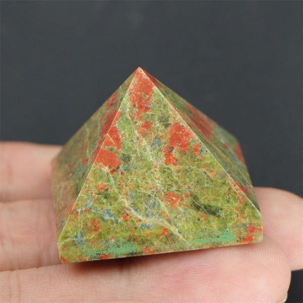 Green Unakite Pyramid-ToShay.org