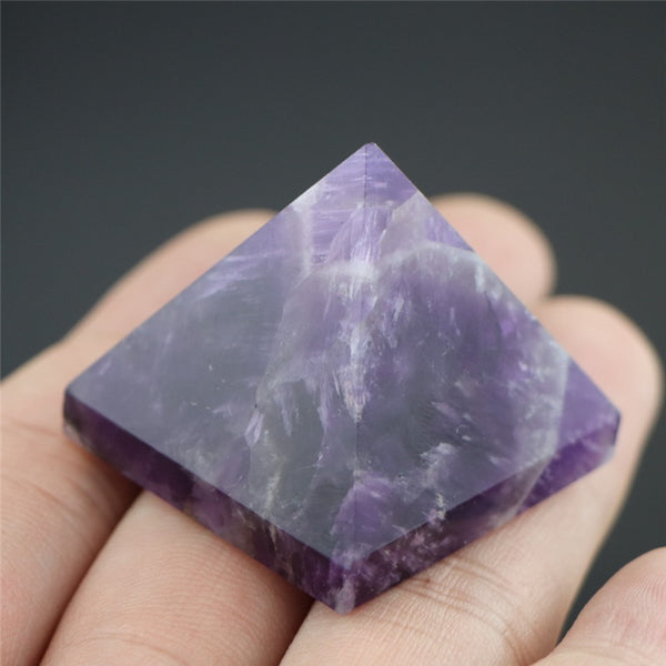 Purple Amethyst Crystal Pyramid-ToShay.org