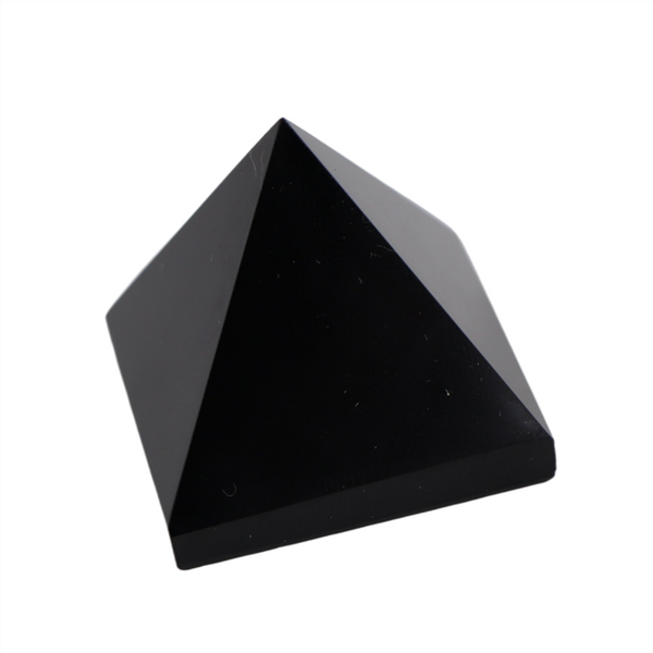 Black Obsidian Stone Pyramid-ToShay.org