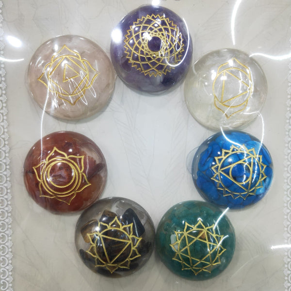 Chakra Symbols Palm Stones-ToShay.org