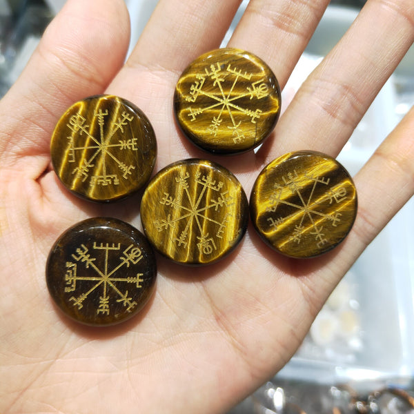 Yellow Tiger Eye Compass Stone-ToShay.org