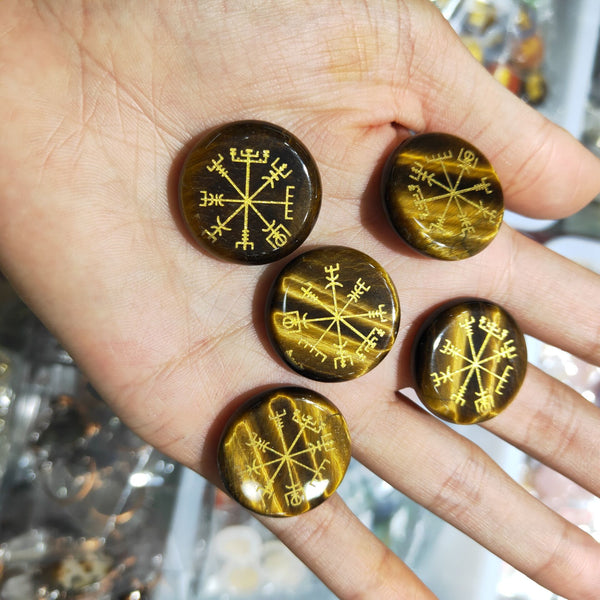 Yellow Tiger Eye Compass Stone-ToShay.org