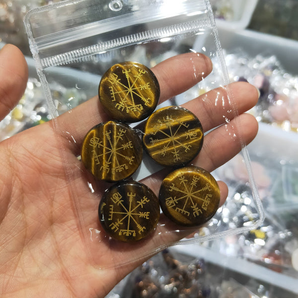 Yellow Tiger Eye Compass Stone-ToShay.org