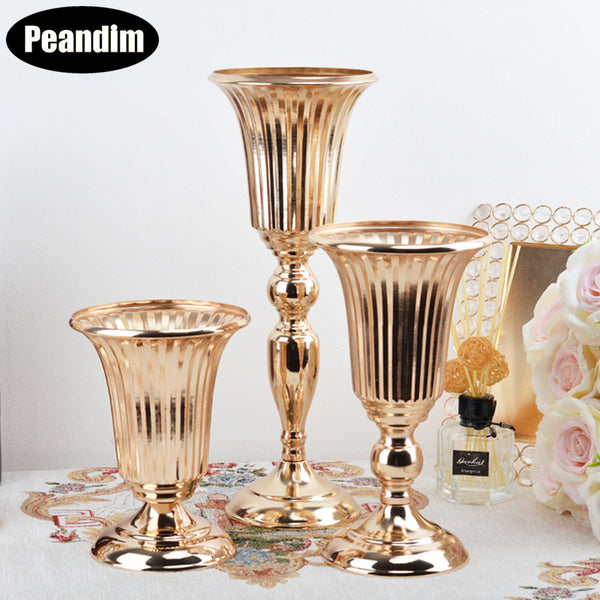 Gold Flower Vases-ToShay.org