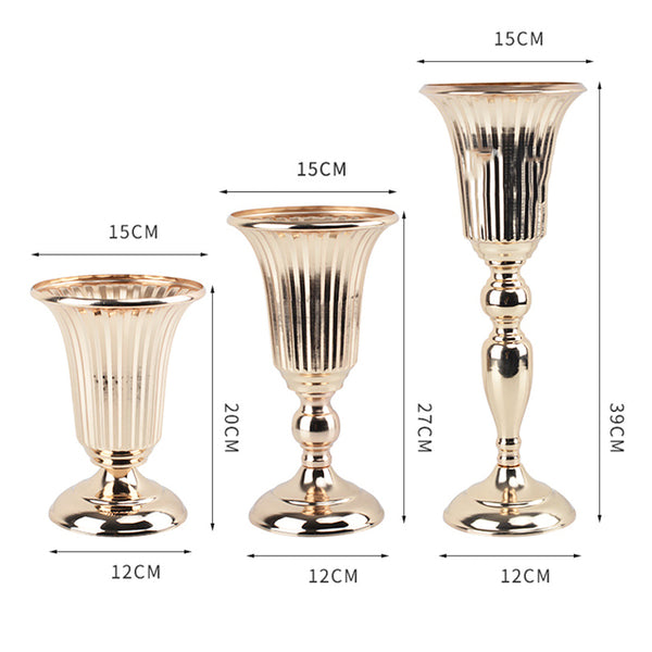 Gold Flower Vases-ToShay.org