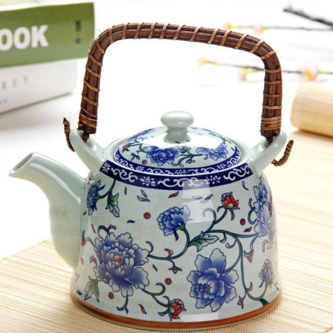 Blue White Glazed Porcelain Teapot-ToShay.org