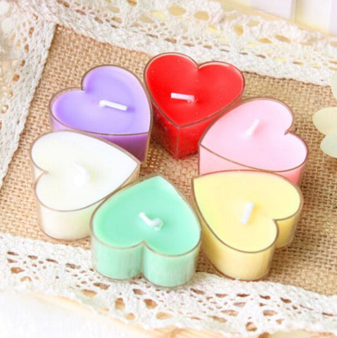 Coloured Heart Tealights-ToShay.org