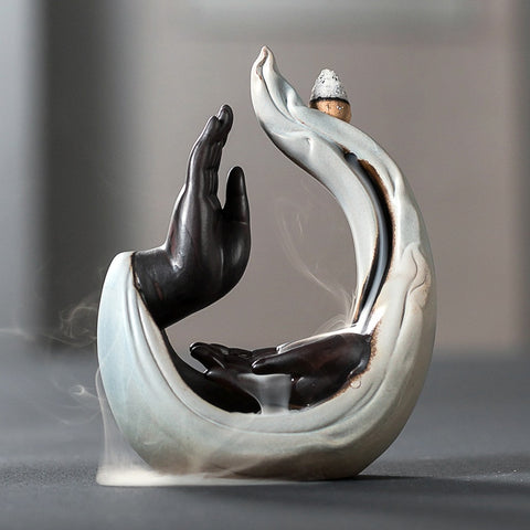 Buddha Hands Backflow Incense Burner-ToShay.org