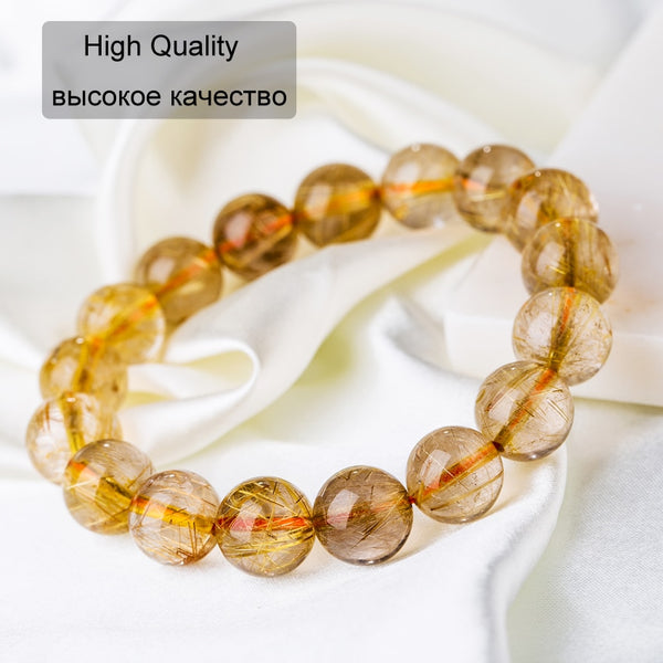 Yellow Gold Rutilated Quartz Bracelets-ToShay.org