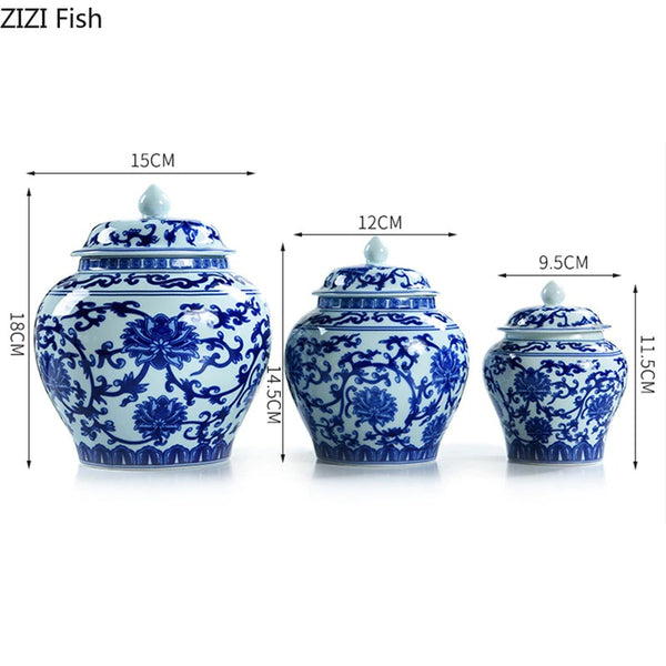 Blue White Porcelain Tea Caddy-ToShay.org