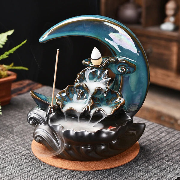 Moon Backflow Incense Burner-ToShay.org