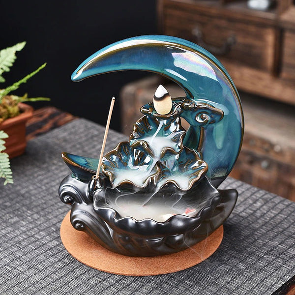 Moon Backflow Incense Burner-ToShay.org