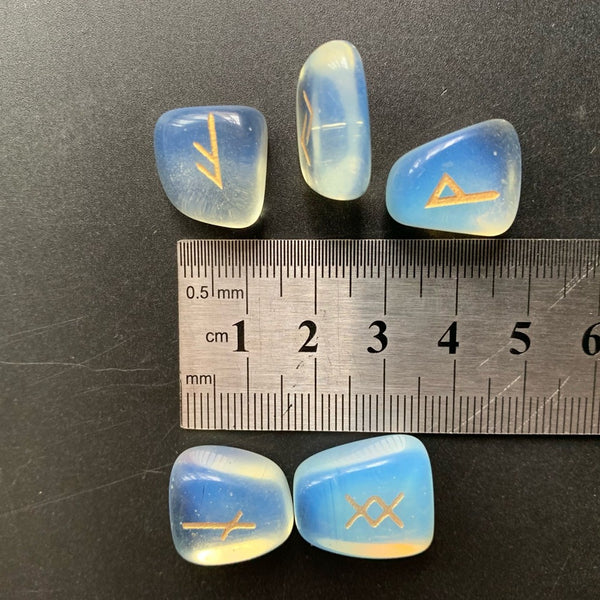 White Opalite Rune Stones-ToShay.org